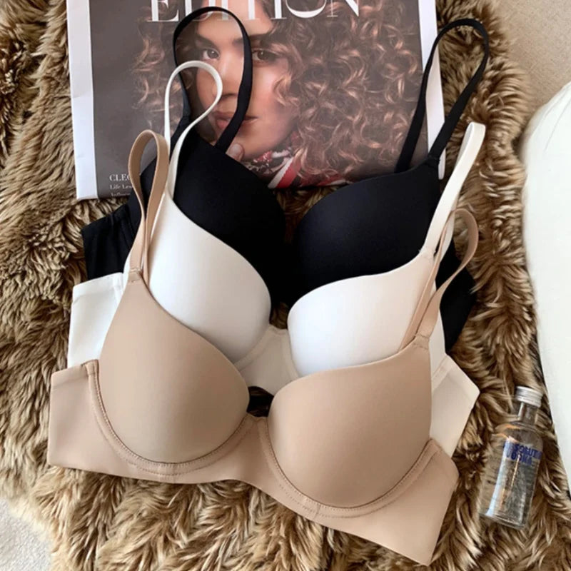 Push-Up Seamless Bras For Women Non-wire Fixed Cup Bra Invisible Brassiere Sexy Lingerie 3/4 Cup Soft Top Women's Underwear