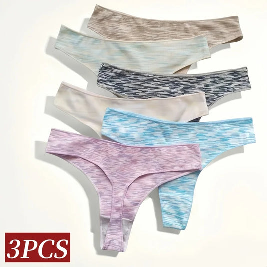 3Pcs/Set Women Panties Low Rise G-string Seamless Underwear Female Underpants Comfort Panties Sexy Lingerie S-XL Thongs