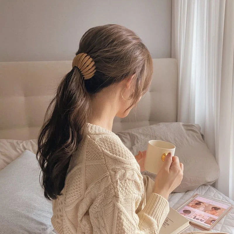 Fashion Women Bun Hair Claw Horsetail Buckle Hair Clip Bird Nest Expanding Hair Accessories Female Ponytail Hair Accessories
