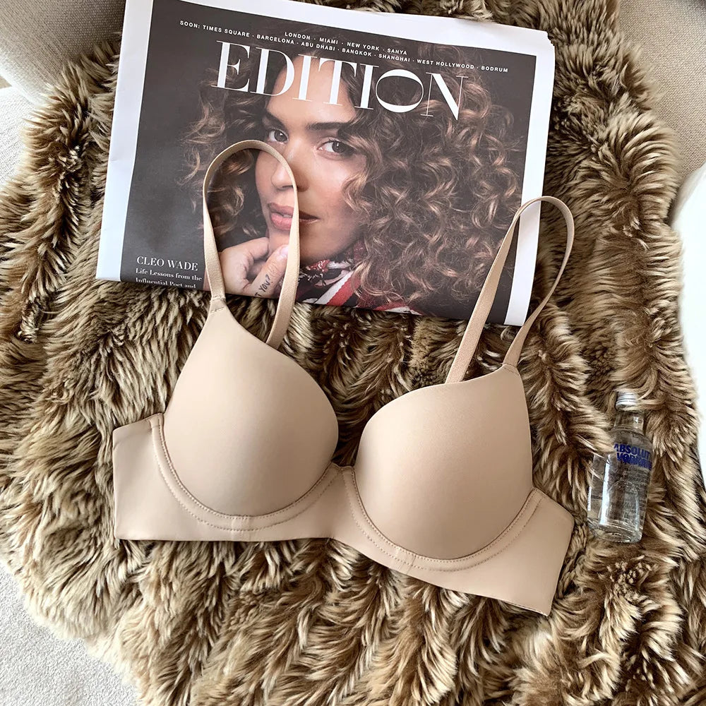 Push-Up Seamless Bras For Women Non-wire Fixed Cup Bra Invisible Brassiere Sexy Lingerie 3/4 Cup Soft Top Women's Underwear
