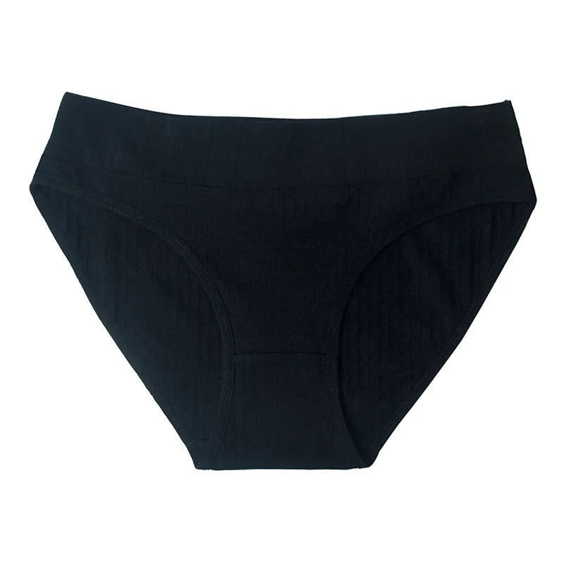 3Pcs/Set Cotton Panties Women Low Waist Briefs Solid Color Underwear Comfort Breathable Panty Sexy Lingerie M-XL Intimates