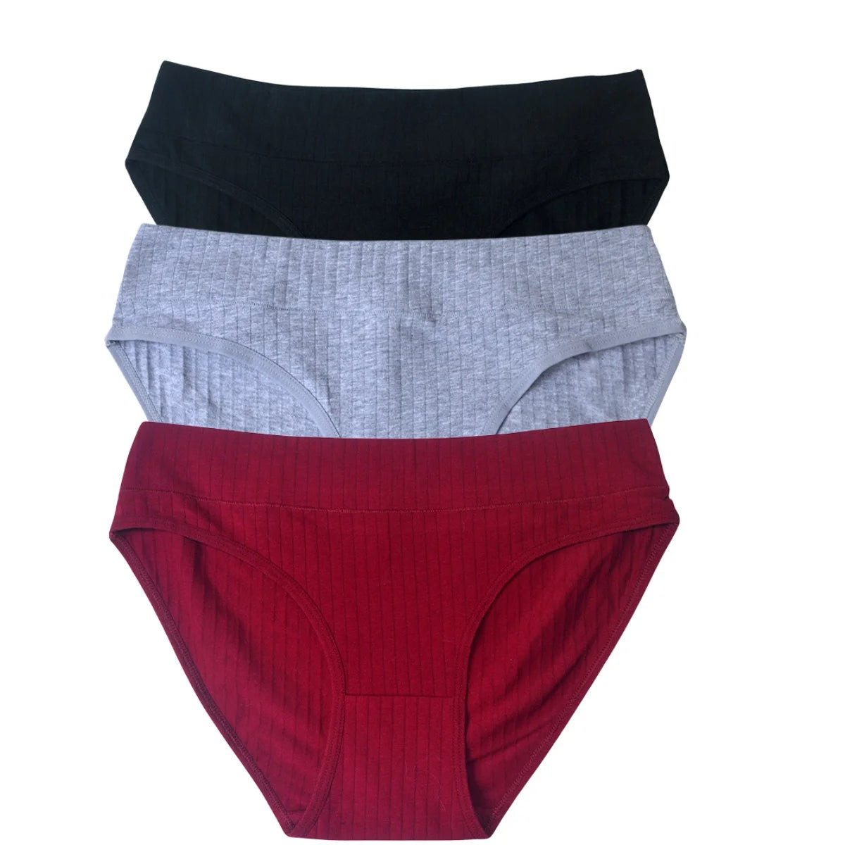 3Pcs/Set Cotton Panties Women Low Waist Briefs Solid Color Underwear Comfort Breathable Panty Sexy Lingerie M-XL Intimates