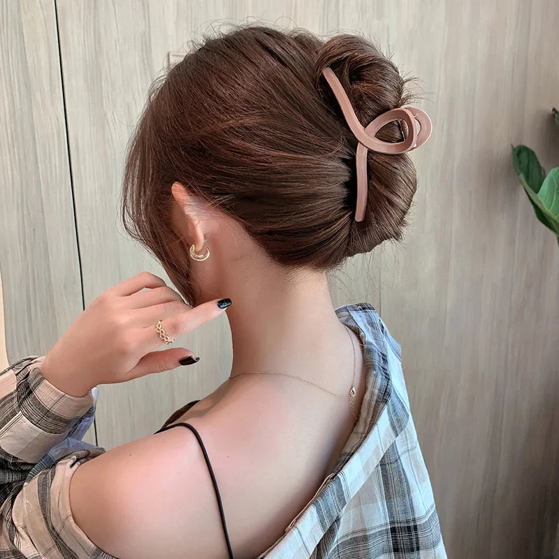 High Women Hair Claw Clips Korea Coffee Beige Acrylic Large Hair Claw Hairpin Geometric Barrettes Crab Girl Headwear Hair Accessories