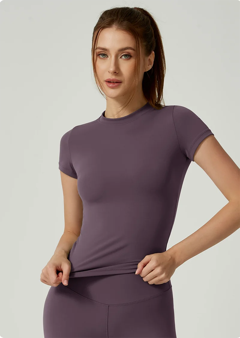 Women Yoga Top Seamless Sport T Shirts Fitness Clothes Short Sleeve Yoga Shirt Gym Top Running  Active Wear