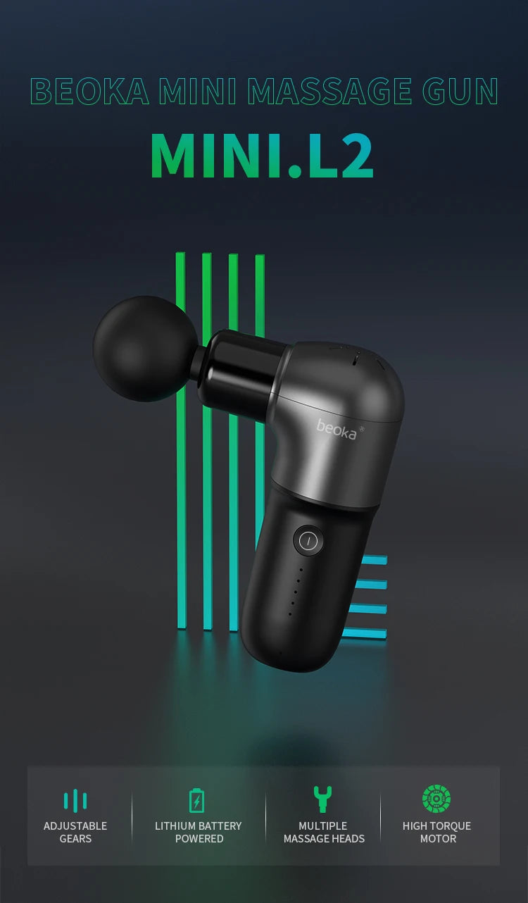 Beoka professional sport massagers private label portable cordless smart mini deep tissue muscle massage gun