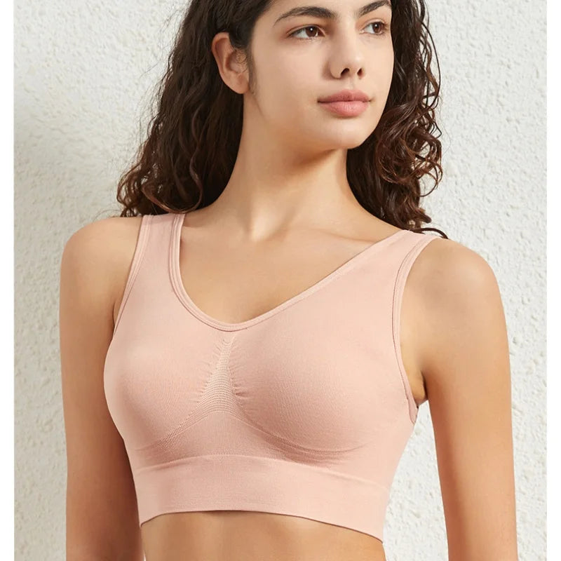 Women Push-Up Bra Seamless Bras Non-wire Sports Bra without Pads Breathable Brassiere Female Crop Top Sexy Lingerie S-5XL