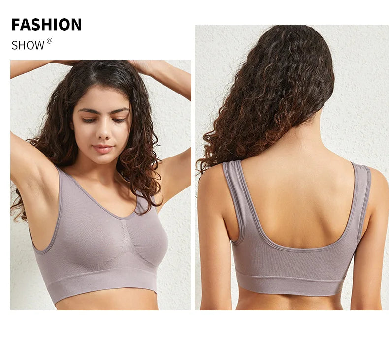 Women Push-Up Bra Seamless Bras Non-wire Sports Bra without Pads Breathable Brassiere Female Crop Top Sexy Lingerie S-5XL