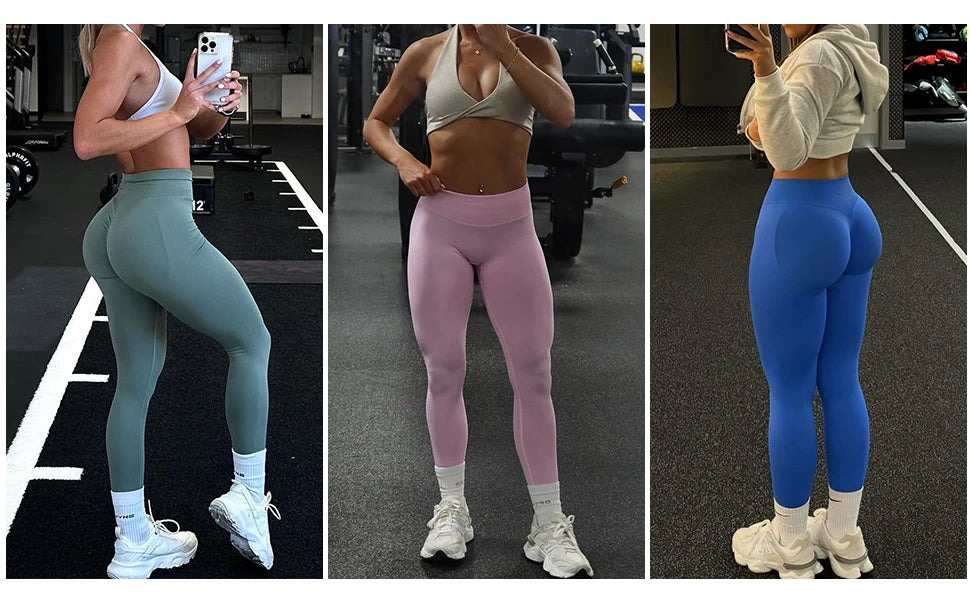 Gym Leggings Women Clothes Scrunch Butt Seamless Leggings High Waist Yoga Pants Workout Gym Leggings Fitness Booty Sports Tights