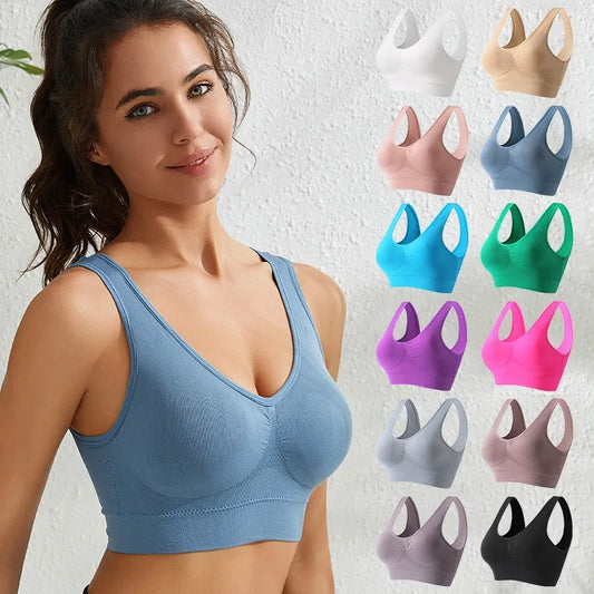 Women Push-Up Bra Seamless Bras Non-wire Sports Bra without Pads Breathable Brassiere Female Crop Top Sexy Lingerie S-5XL