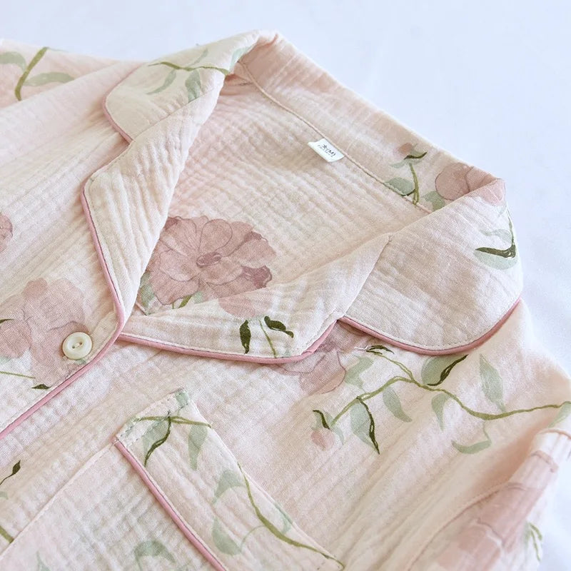 100% Cotton Autumn And Winter women pajamas long-sleeved trouser ladies pajamas, home service sleepwear Women Homewear