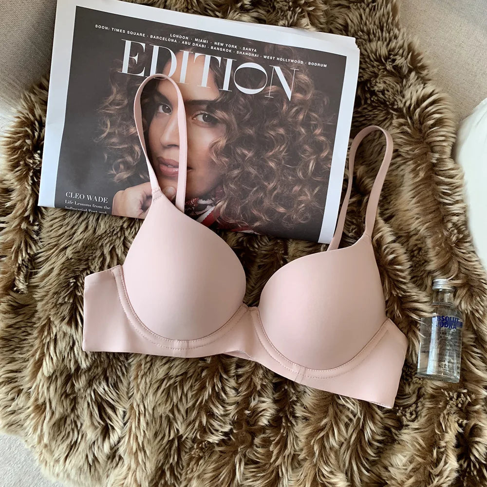 Push-Up Seamless Bras For Women Non-wire Fixed Cup Bra Invisible Brassiere Sexy Lingerie 3/4 Cup Soft Top Women's Underwear
