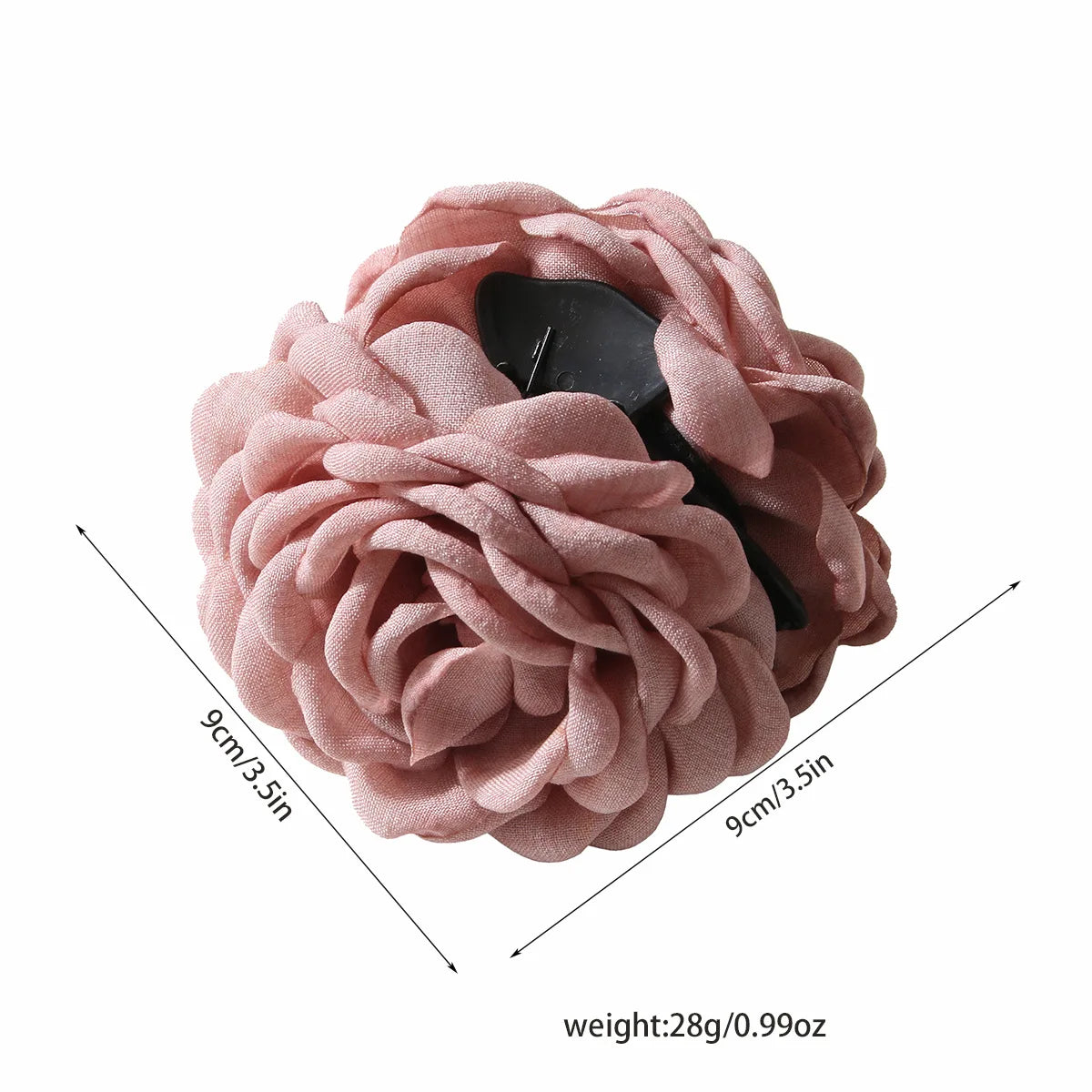 New French Camellia Flower Solid Color Satin Hair Claw Clip for Girls Elegant and Romantic Hairpin Clip Hair Accessories
