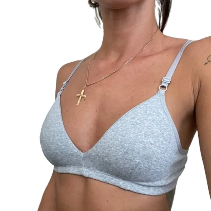 Seamless Bras For Women Push Up Bra Tops Non-Wire Brassiere Sexy Lingerie Comfort Bra V Neck Solid Color Underwear