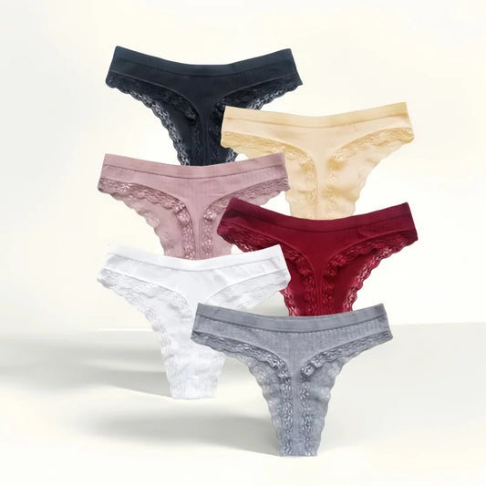 1Pc Cotton Panties Women G-string Female Underpants Lace Pantys Sexy Lingerie M-XL Panties Soft Seamless Underwear Intimates