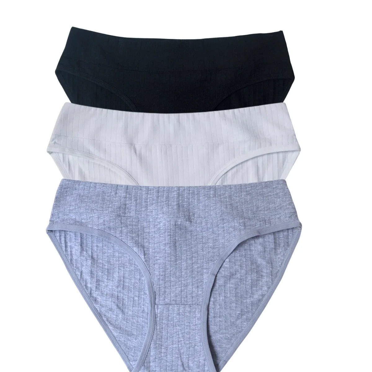3Pcs/Set Cotton Panties Women Low Waist Briefs Solid Color Underwear Comfort Breathable Panty Sexy Lingerie M-XL Intimates
