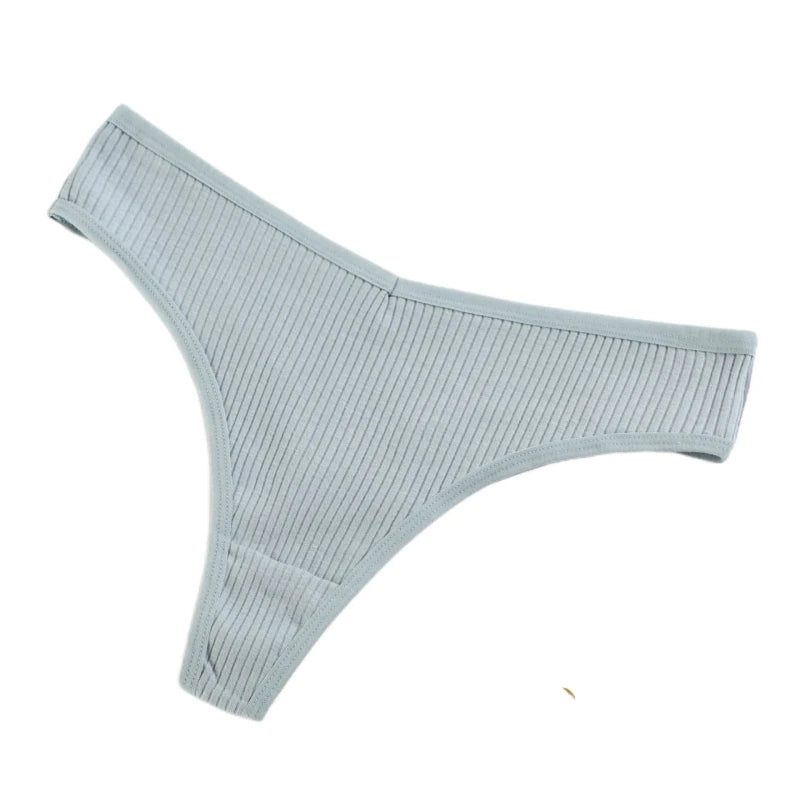 4Pcs/Set Women Cotton Panties Sexy V Waist Thongs M-XXL G-string Female Underpants Solid Color Comfortable Girls Lingerie