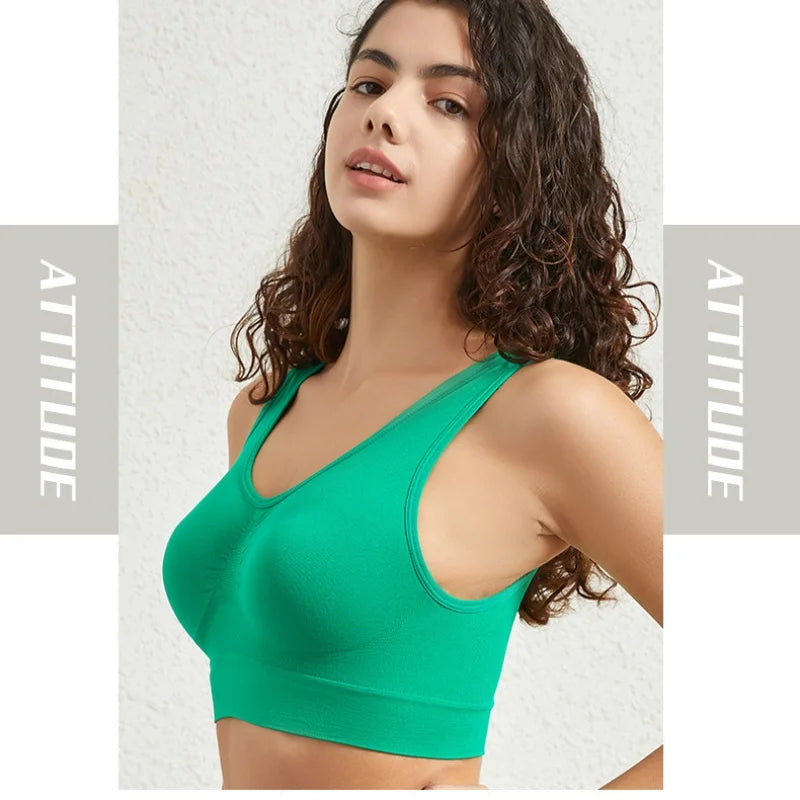 Women Push-Up Bra Seamless Bras Non-wire Sports Bra without Pads Breathable Brassiere Female Crop Top Sexy Lingerie S-5XL
