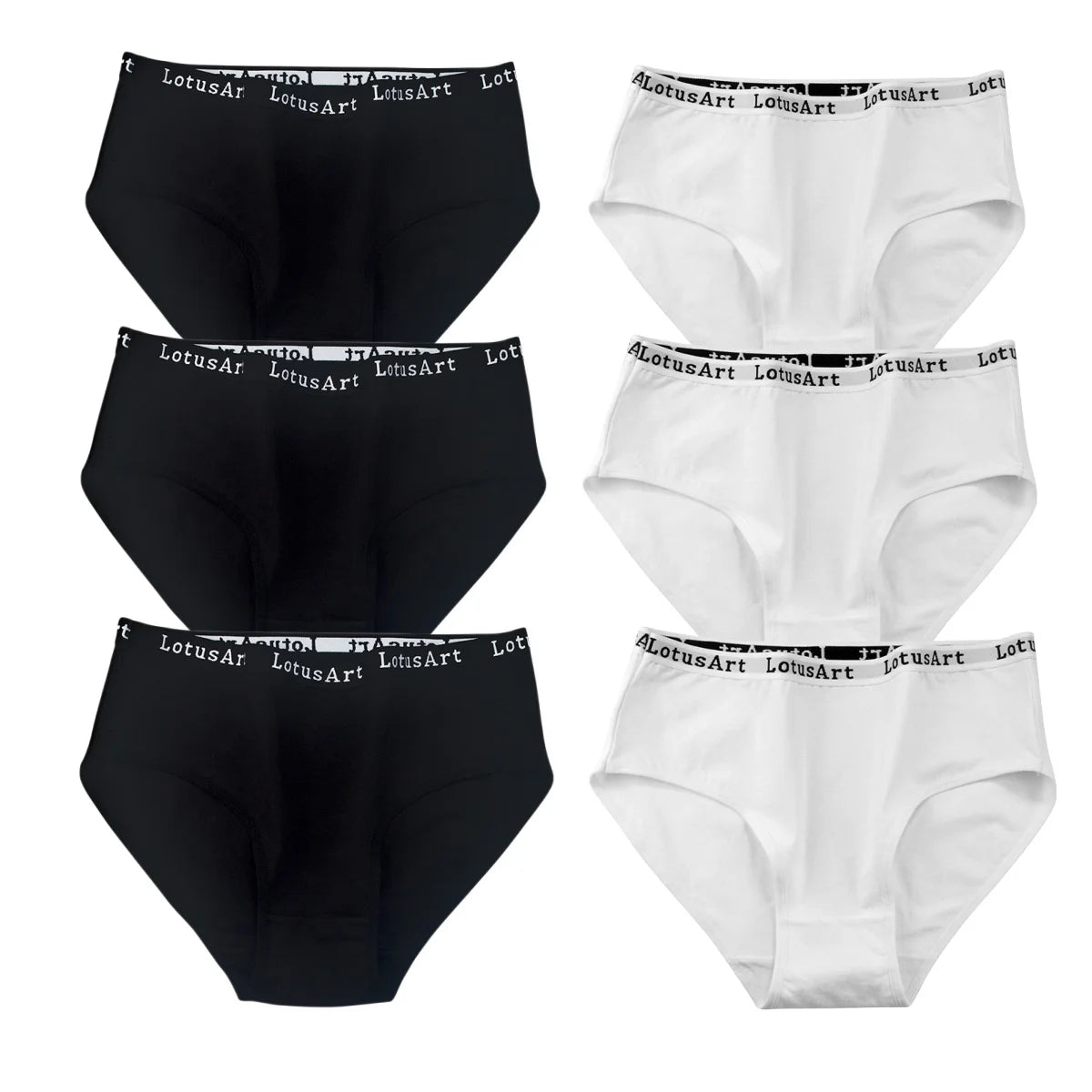 6PCS/Set Cotton Panties Women High Rise Briefs Seamless Underwear Female Underpants Solid Color Pantys M-2XL Comfort Intimates