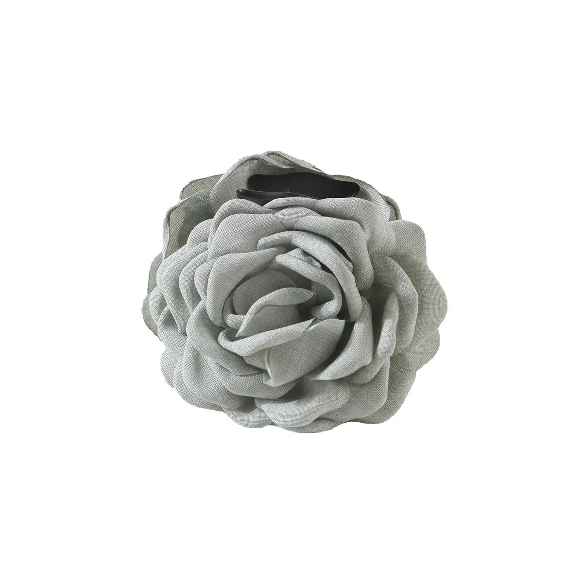 New French Camellia Flower Solid Color Satin Hair Claw Clip for Girls Elegant and Romantic Hairpin Clip Hair Accessories