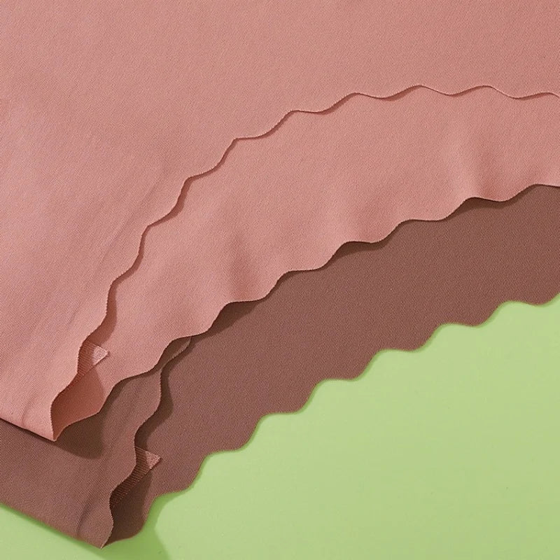 4Pcs/Set Classic Panties Women Low Rise Briefs Female Underpants Solid Color Underwear Ice Silk Panties Sexy Lingerie XS-XL