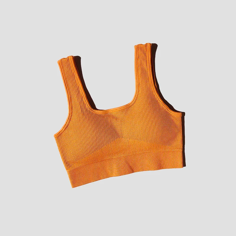 Seamless Sport Bra Women's Lingerie Fitness Yoga Running Vest Underwear Padded Crop Tops Underwear Push Up Gym Top Bras