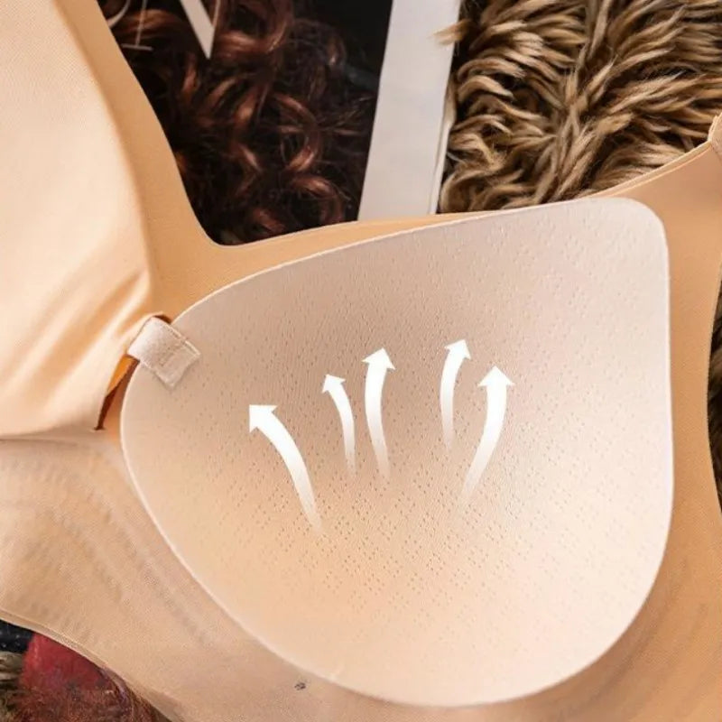 Push-Up Seamless Bra For Women Comfort Padded Bra Non-wire Underwear Adjust Wide Straps Sexy Lingerie Female Intimates M-3XL