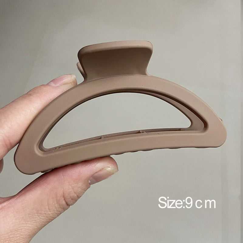 High Women Hair Claw Clips Korea Coffee Beige Acrylic Large Hair Claw Hairpin Geometric Barrettes Crab Girl Headwear Hair Accessories