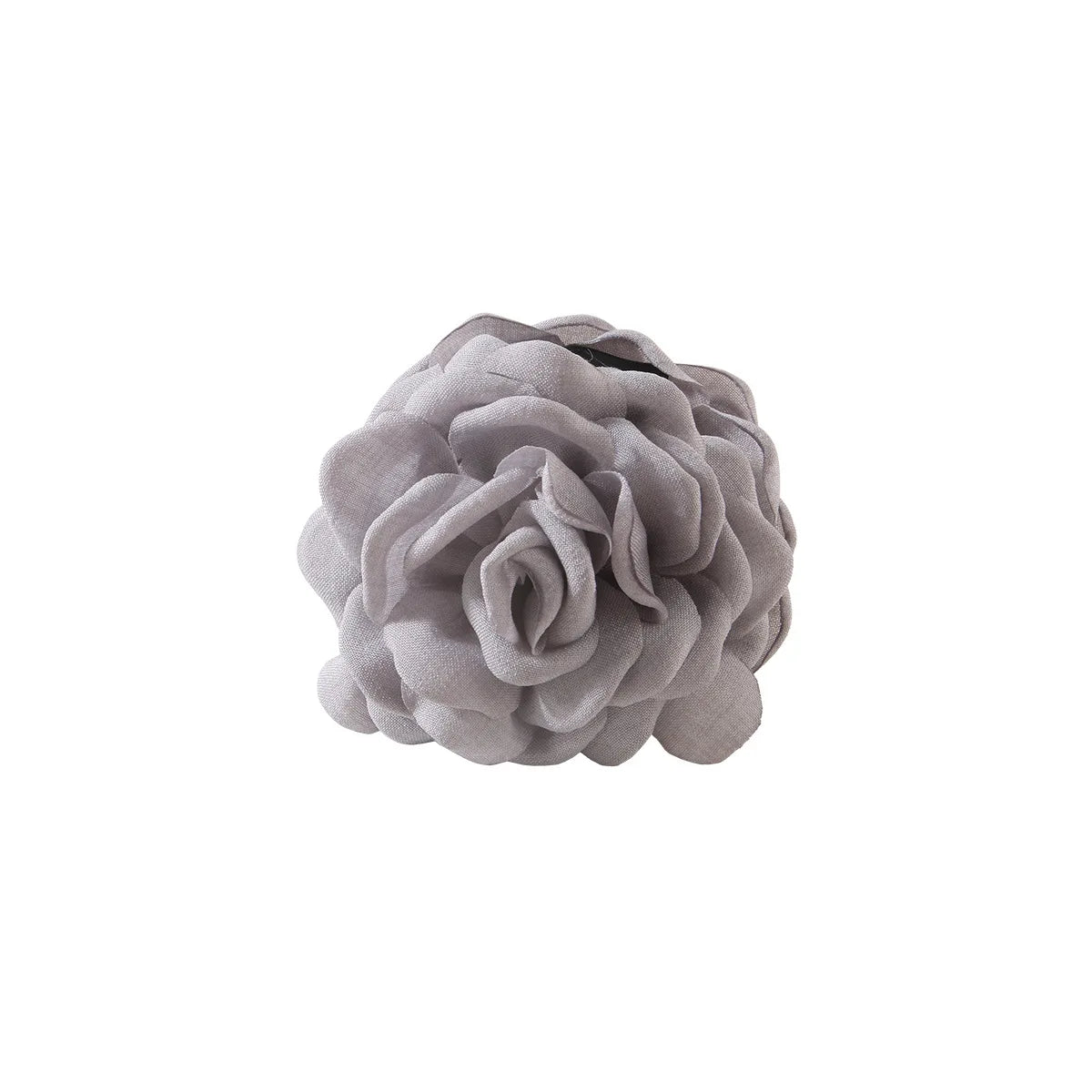 New French Camellia Flower Solid Color Satin Hair Claw Clip for Girls Elegant and Romantic Hairpin Clip Hair Accessories