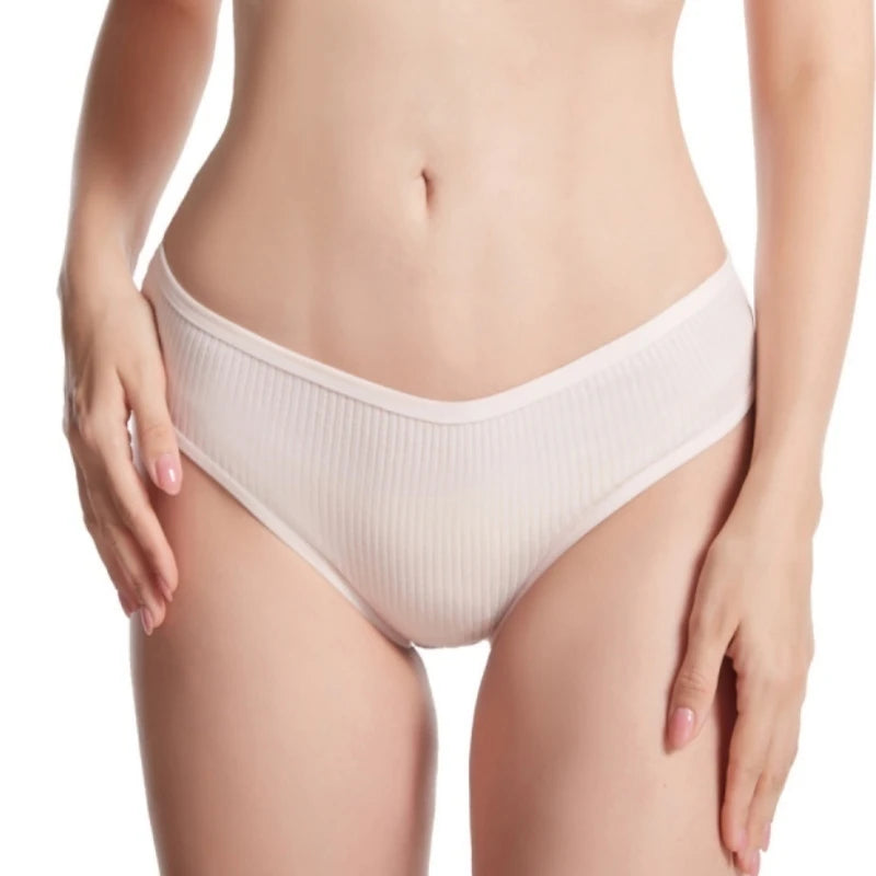 10Pcs/Set Cotton Briefs Breathable Panties Women Low Waist Briefs Sports Solid Color Seamless Underwear Female Underpants S-XXL