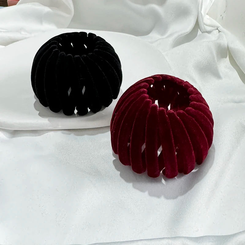 Fashion Women Bun Hair Claw Horsetail Buckle Hair Clip Bird Nest Expanding Hair Accessories Female Ponytail Hair Accessories
