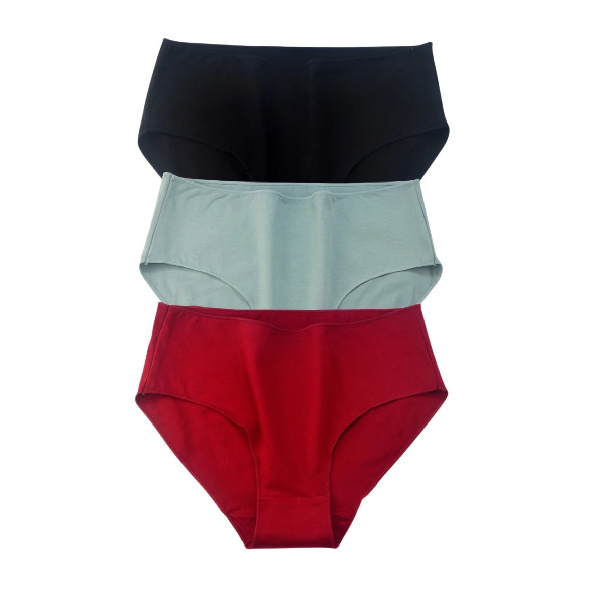 3Pcs/Set Cotton Panties Women High Waist Briefs Breathable Comfort Underwear Female Underpants Solid Color Intimates M-2XL Panty