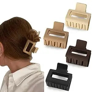 4Pcs Women Cross Matte Hair Claw Clips Hairpin 2025 Fashion Elegant Hairgrips Large Clamps Crab Girls Korean Hair Accessories