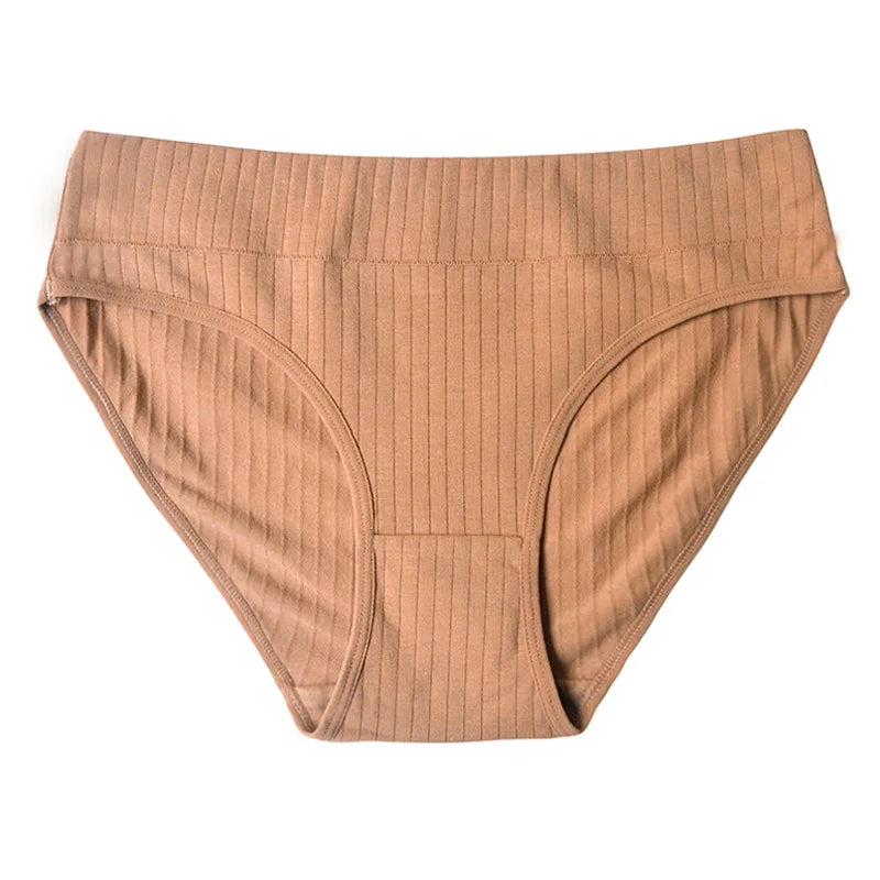 3Pcs/Set Cotton Panties Women Low Waist Briefs Solid Color Underwear Comfort Breathable Panty Sexy Lingerie M-XL Intimates
