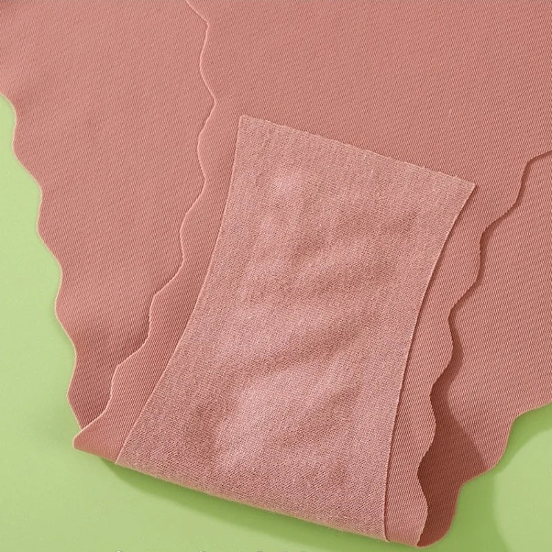 4Pcs/Set Classic Panties Women Low Rise Briefs Female Underpants Solid Color Underwear Ice Silk Panties Sexy Lingerie XS-XL