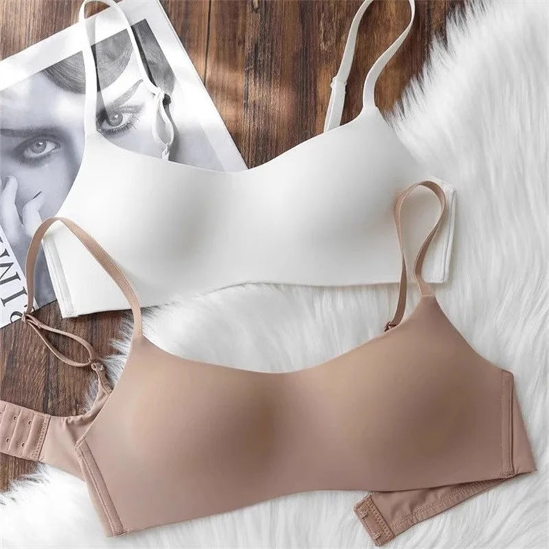 3Pcs/Lot Non-wire Push Up Bras For Women Seamless Underwear Female Sexy Lingerie 1/2 Cup Non-detachable Brassieres