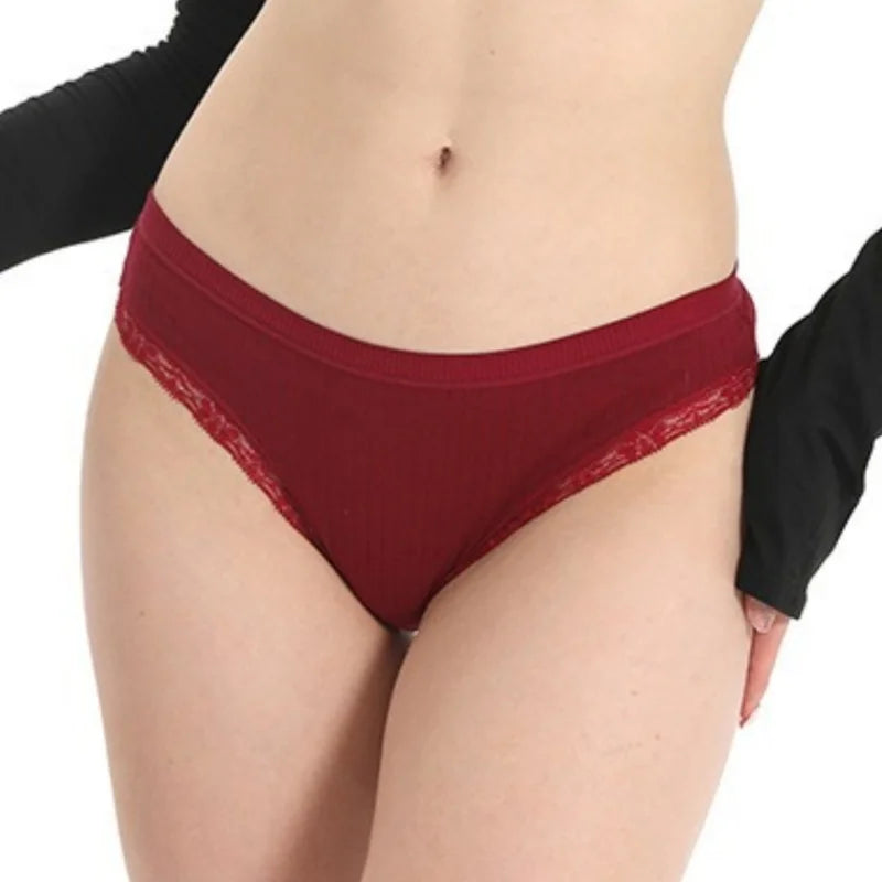 1Pc Cotton Panties Women G-string Female Underpants Lace Pantys Sexy Lingerie M-XL Panties Soft Seamless Underwear Intimates
