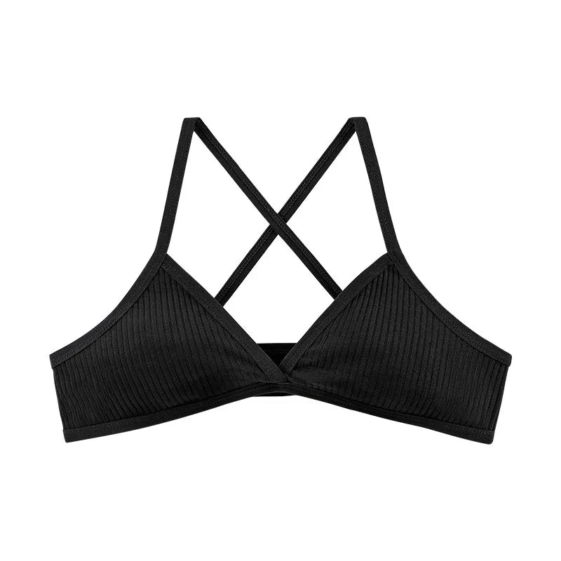 2Pcs/Set V-neck Push Up Bras For Women 1/3 Cup Bra Without Pads Sexy Lingerie Breathable Wireless Underwear