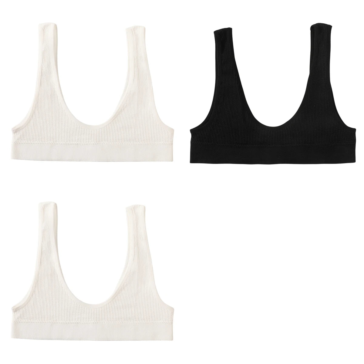 3Pcs/Set Seamless Bras For Women Push Up U Shape Bra Nonwire Underwear Female Sexy Lingerie Sport Bra Tops Comfort Intimates