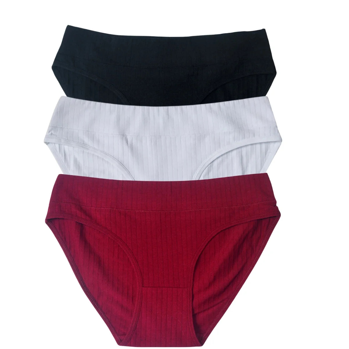 3Pcs/Set Cotton Panties Women Low Waist Briefs Solid Color Underwear Comfort Breathable Panty Sexy Lingerie M-XL Intimates