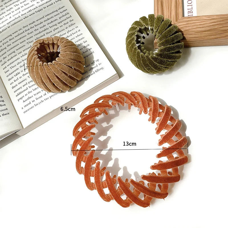 Fashion Women Bun Hair Claw Horsetail Buckle Hair Clip Bird Nest Expanding Hair Accessories Female Ponytail Hair Accessories
