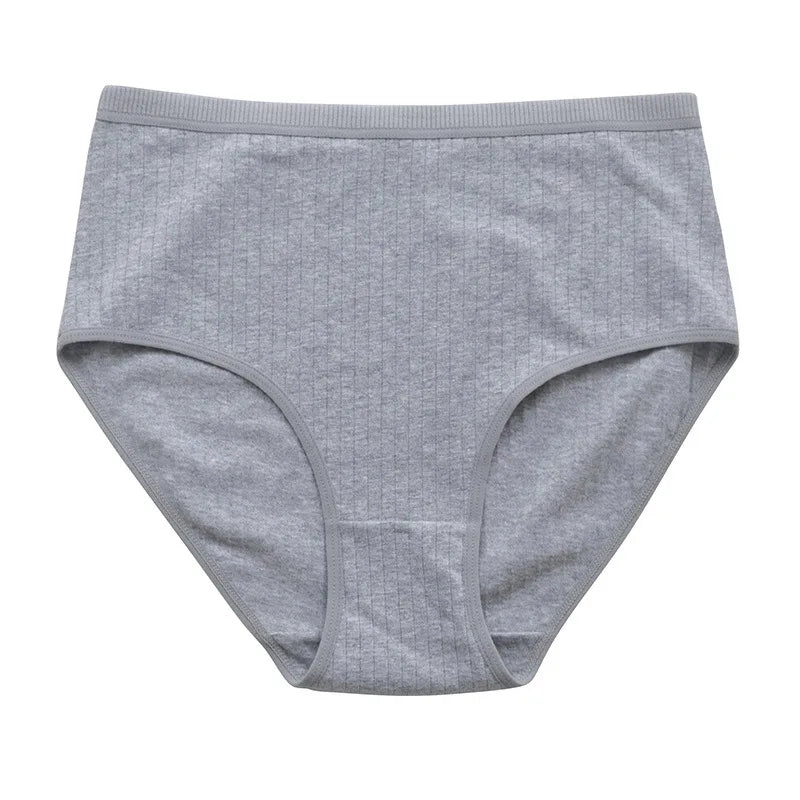 3Pcs/Set Women High Waist Panties Cotton Briefs Underwear Solid Color Female Sexy Lingerie M-XXL Breathable Comfort Underpants