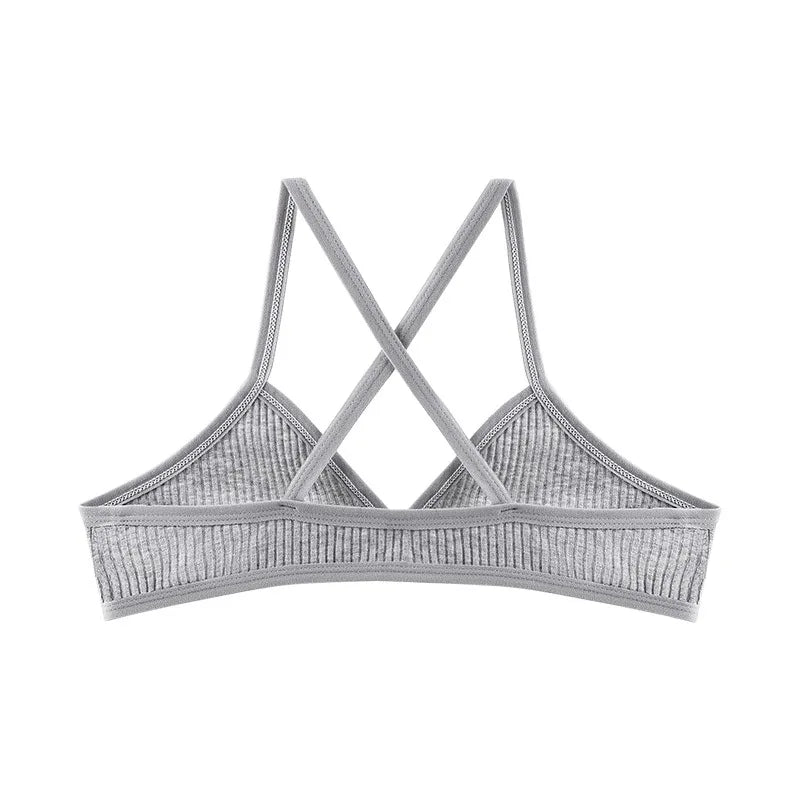 2Pcs/Set V-neck Push Up Bras For Women 1/3 Cup Bra Without Pads Sexy Lingerie Breathable Wireless Underwear