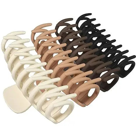 4Pcs Women Cross Matte Hair Claw Clips Hairpin 2025 Fashion Elegant Hairgrips Large Clamps Crab Girls Korean Hair Accessories