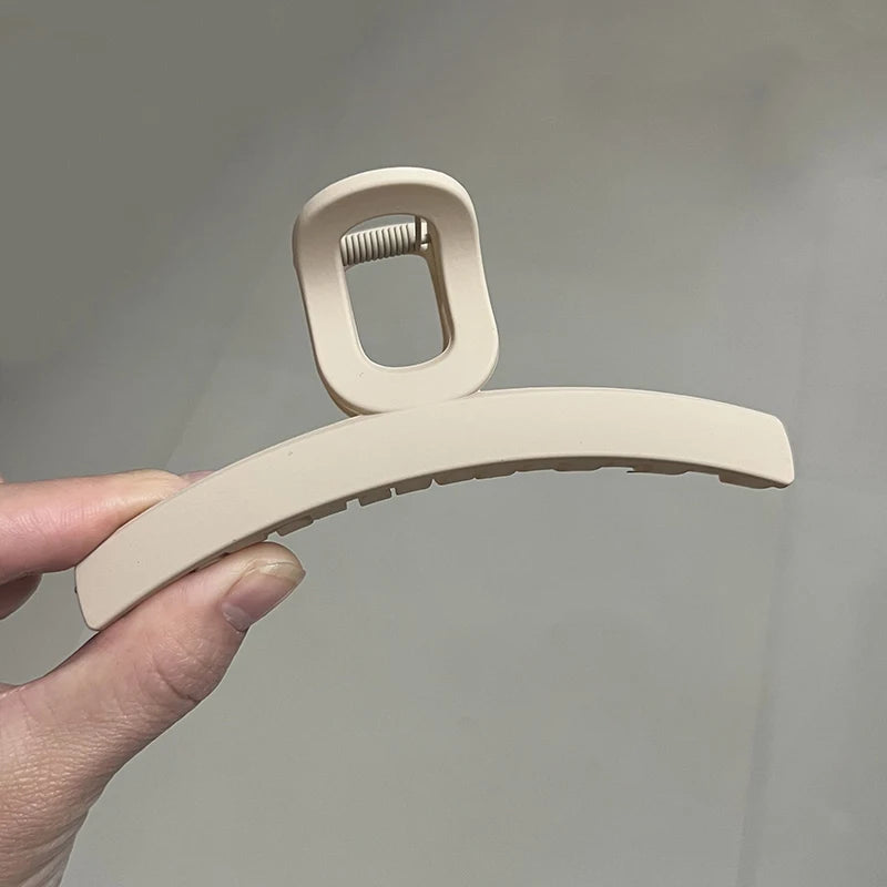High Women Hair Claw Clips Korea Coffee Beige Acrylic Large Hair Claw Hairpin Geometric Barrettes Crab Girl Headwear Hair Accessories