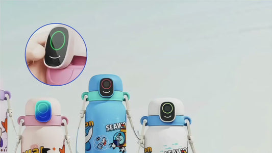 Smart Water Bottle Waterproof Double Wall 316 Stainless Steel Fingerprint Kids Tumbler New Patented