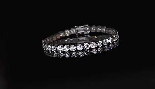 925 Silver 3 4 5 mm Iced Out GRA Certified Lab Grown Diamond Moissanite Bracelet Tennis Chain Men Women Fine Jewelry