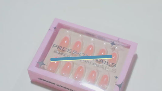 Solid color press on nails Pink nails press on Almond 3D fake nails acrylic nails beauty supply Butterfly tie nail art nail tips