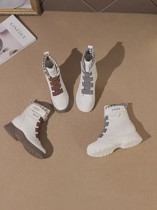 Winter Boots for Women High Quality Genuine Leather Ladies Boots Thick Casual Women Boots