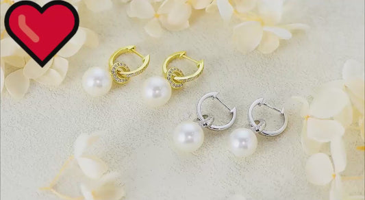 Korean Wedding Jewelry Gift 925 Sterling Silver Pearl Earrings Drop Pearl Stud Earrings for Women