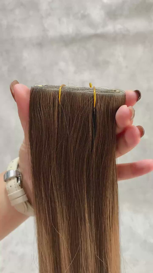 100% Virgin Human Hair Extensions Long Invisible Tape Weft Cuticle Aligned Hair That Can Be Cut
